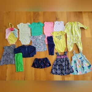 Baby girls size 9 months clothes bundle